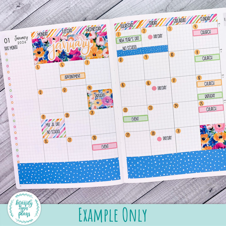 Monthly Kit || A5, B6, A6 Plans by Just Scribble || Time to Party || 344