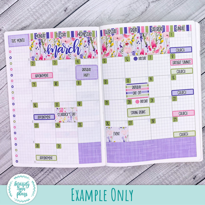Monthly Kit || Sterling Ink A5, A5 Slim, B6, B6 Slim, N1, N2 Common Planner || Springtime Motifs || 353