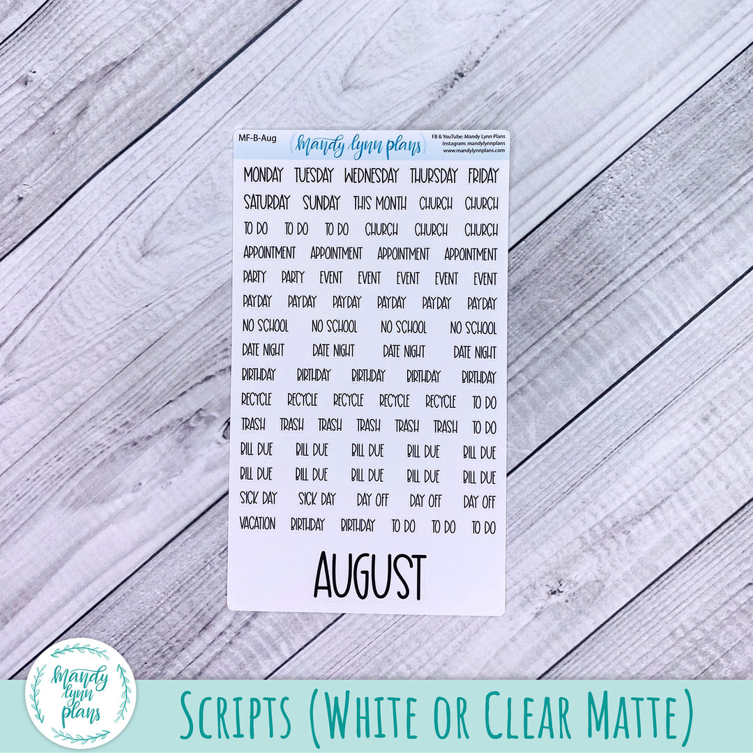 August 2024 Common Planner Monthly Kit || Flamingos || 275