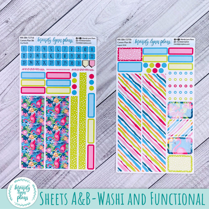 Any Month Common Planner Monthly Kit || Flamingos || 275