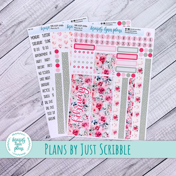 Monthly Kit || A5, B6, A6 Plans by Just Scribble || Fall in Love || 348