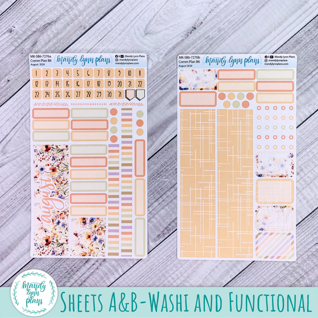 August 2024 Common Planner Monthly Kit || Rustic Wildflowers || 276