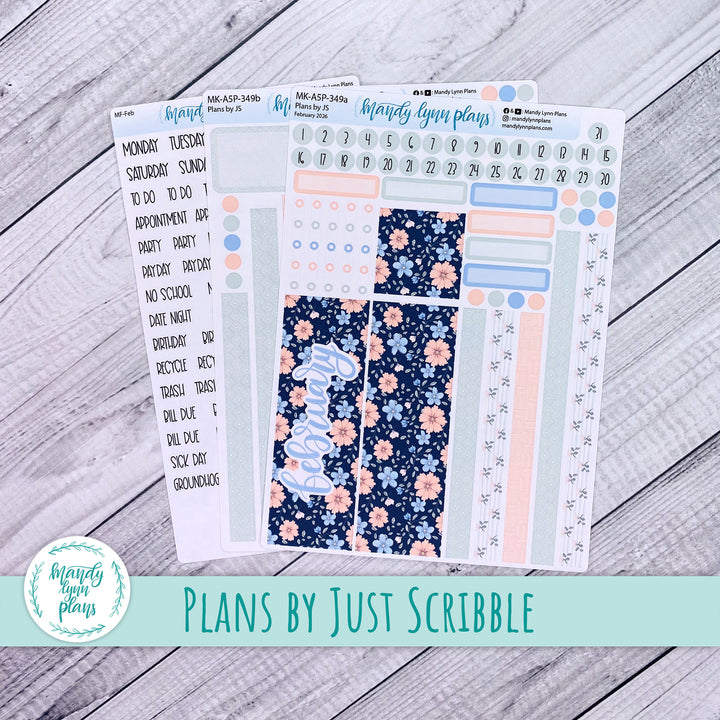 Monthly Kit || A5, B6, A6 Plans by Just Scribble || Spring Bloom || 349