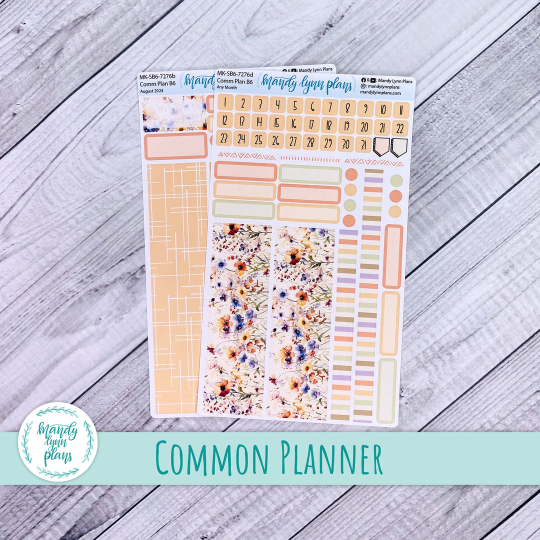 Any Month Common Planner Monthly Kit || Rustic Wildflowers || 276