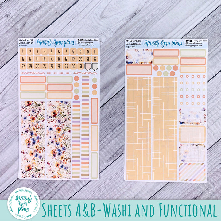 Any Month Common Planner Monthly Kit || Rustic Wildflowers || 276