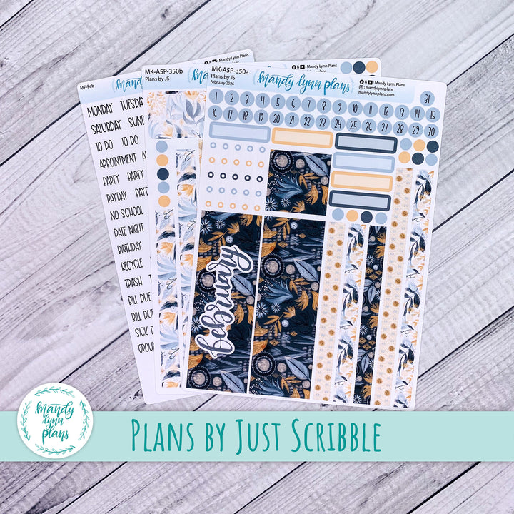 Monthly Kit || A5, B6, A6 Plans by Just Scribble || Watercolor Floral || 350