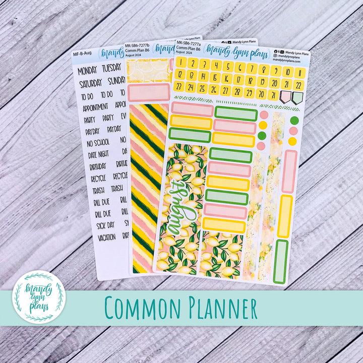 August 2024 Common Planner Monthly Kit || Lemons || 277