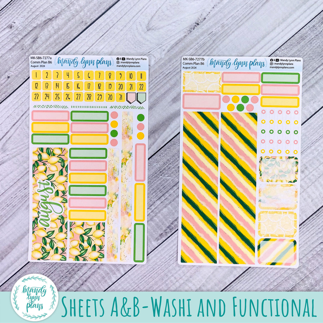 August 2024 Common Planner Monthly Kit || Lemons || 277