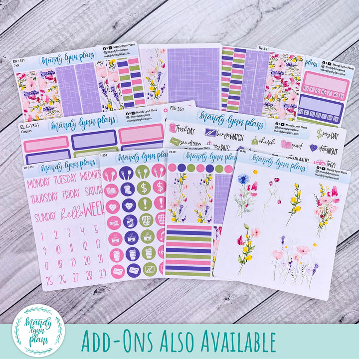 Weekly Kit || A5, B6, A6 Plans by Just Scribble || Floral Delight || 351