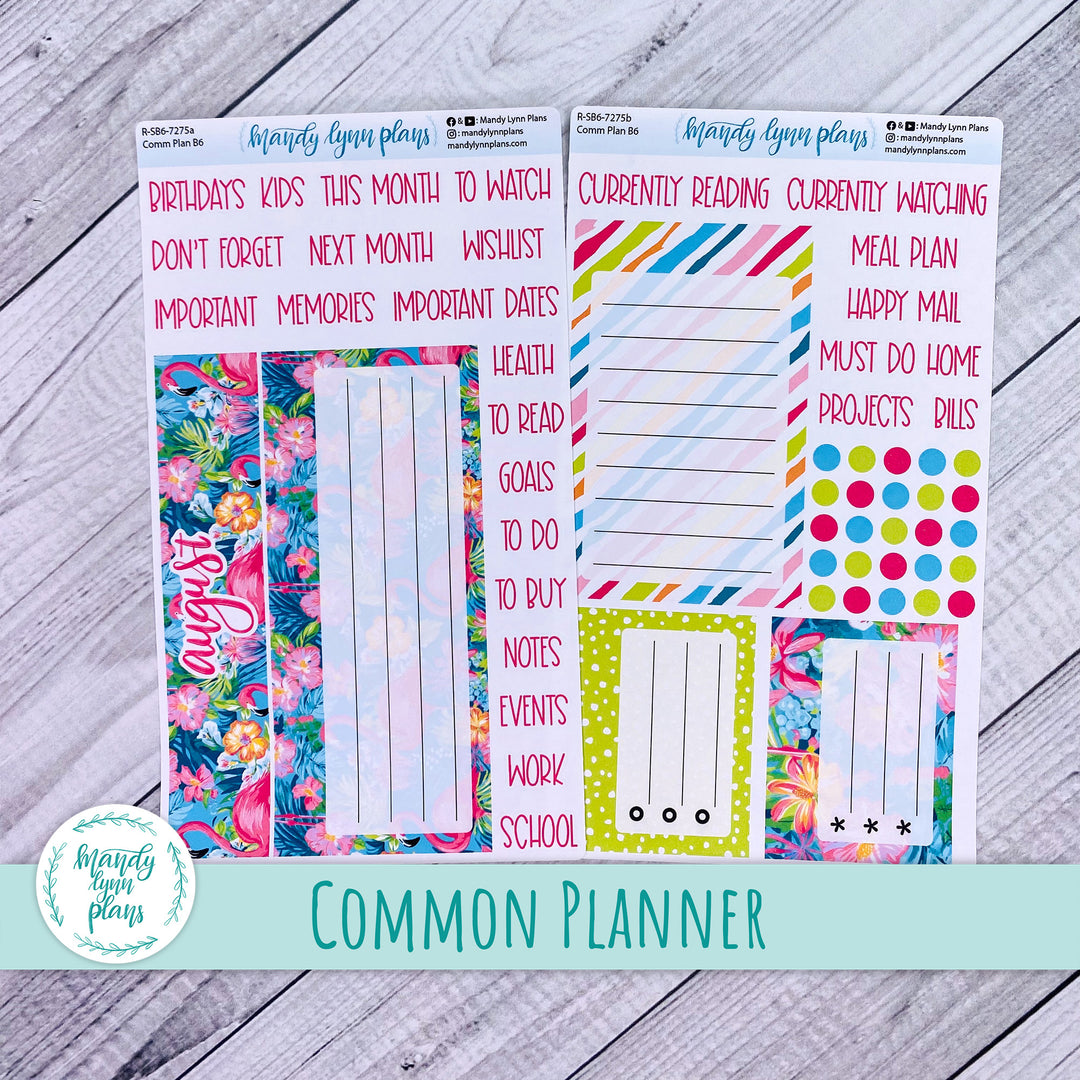 August Common Planner Dashboard || Flamingos || 275