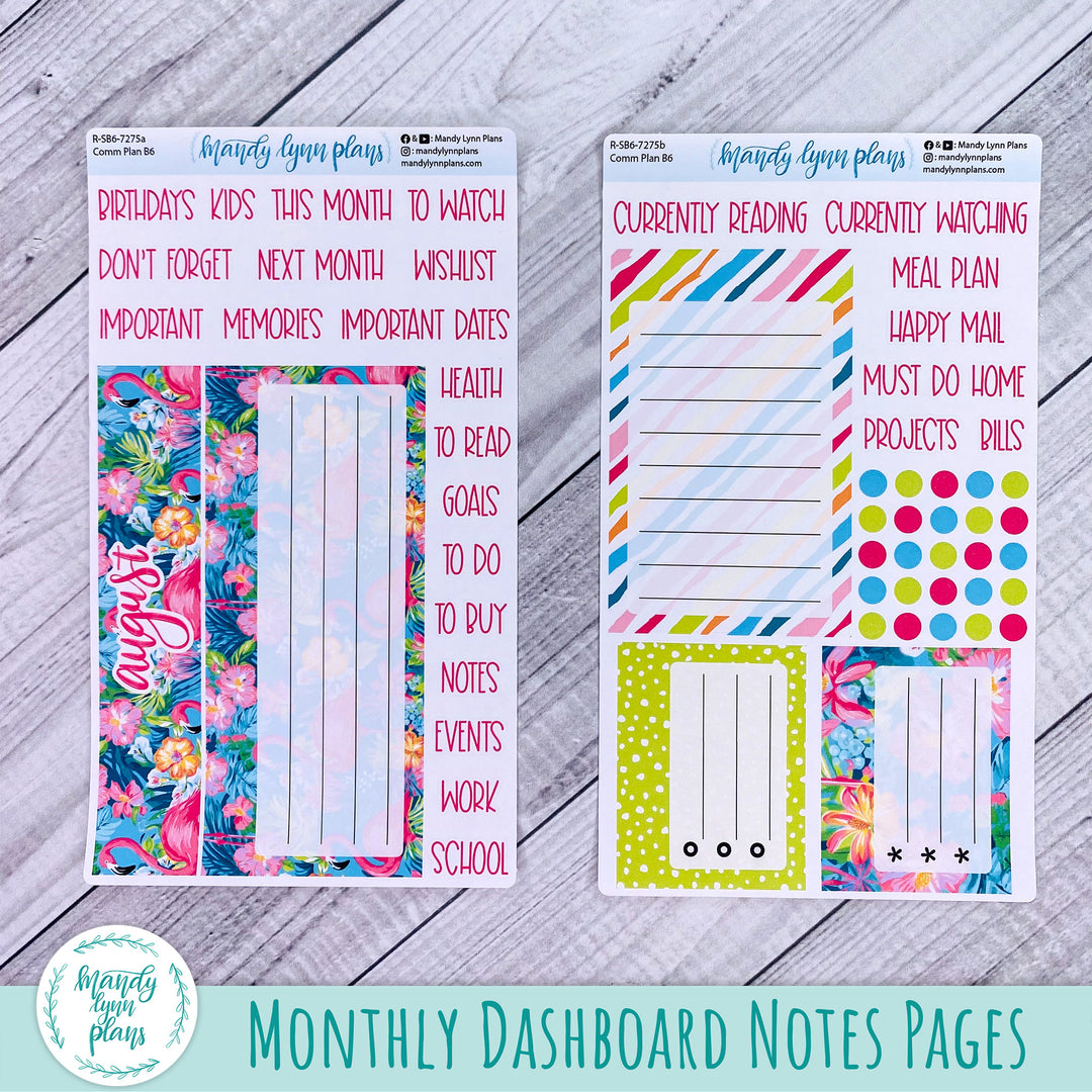 August Common Planner Dashboard || Flamingos || 275