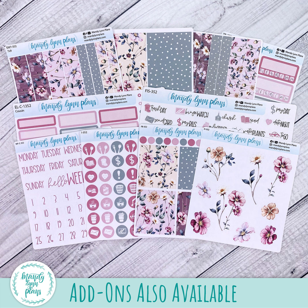 Monthly Kit || A5, B6, A6 Plans by Just Scribble || Floral Elegance || 352