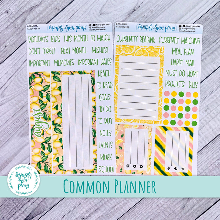 August Common Planner Dashboard || Lemons || 277