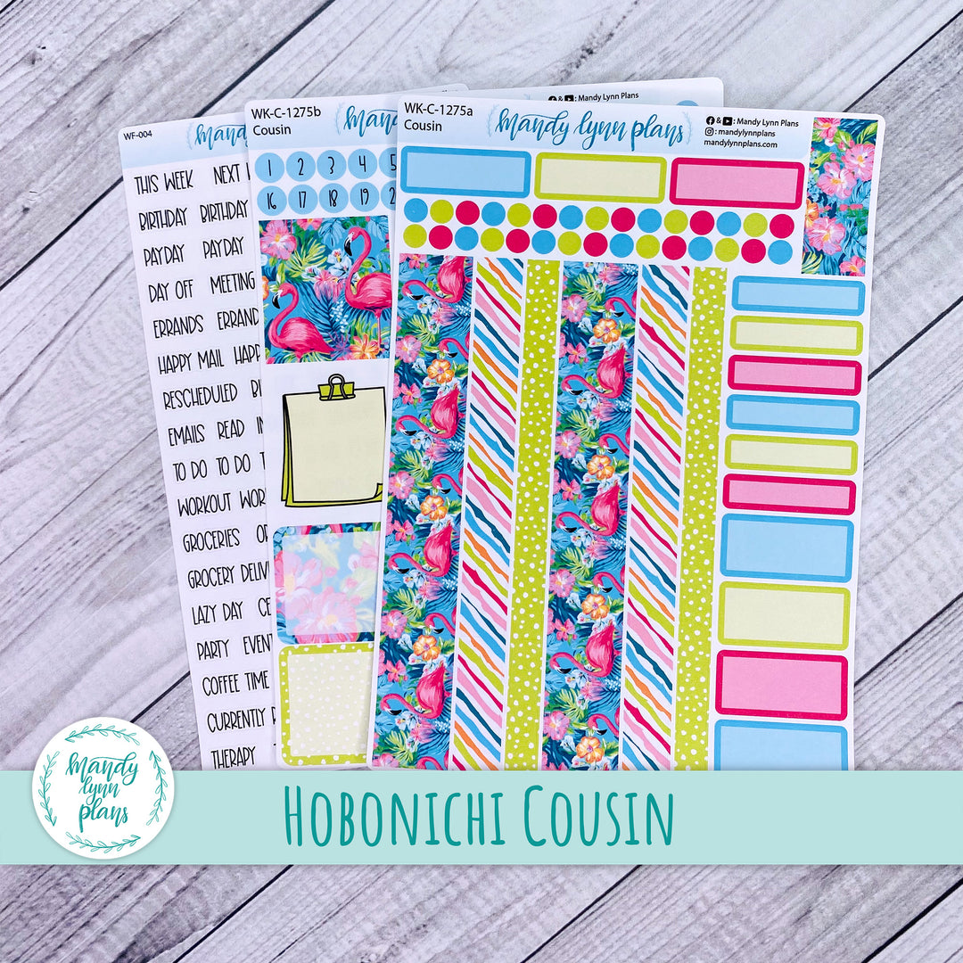 Hobonichi Cousin Weekly Kit || Flamingos || WK-C-1275