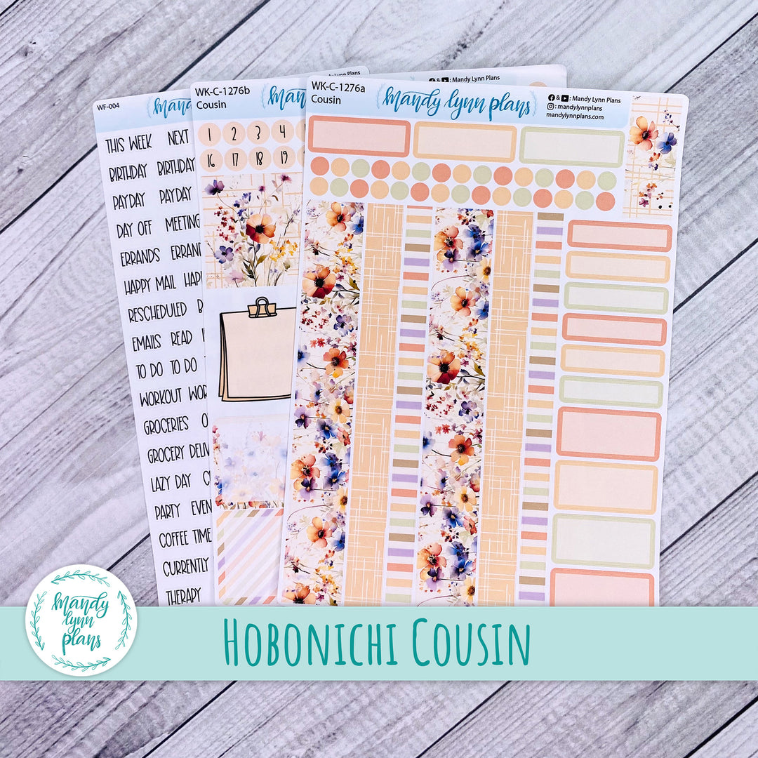 Hobonichi Cousin Weekly Kit || Rustic Wildflowers || WK-C-1276