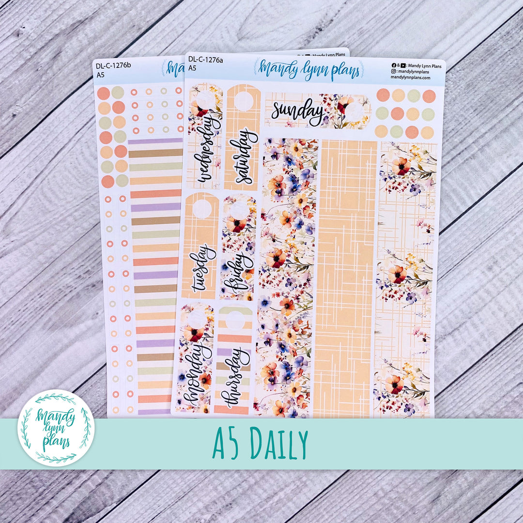 A5 Daily Kit || Rustic Wildflowers || DL-C-1276