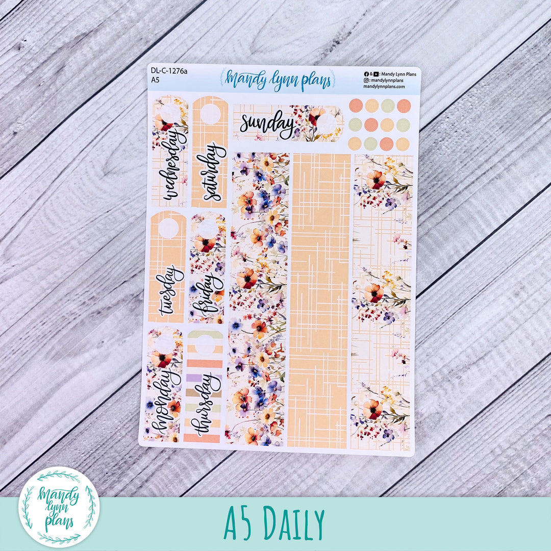 A5 Daily Kit || Rustic Wildflowers || DL-C-1276