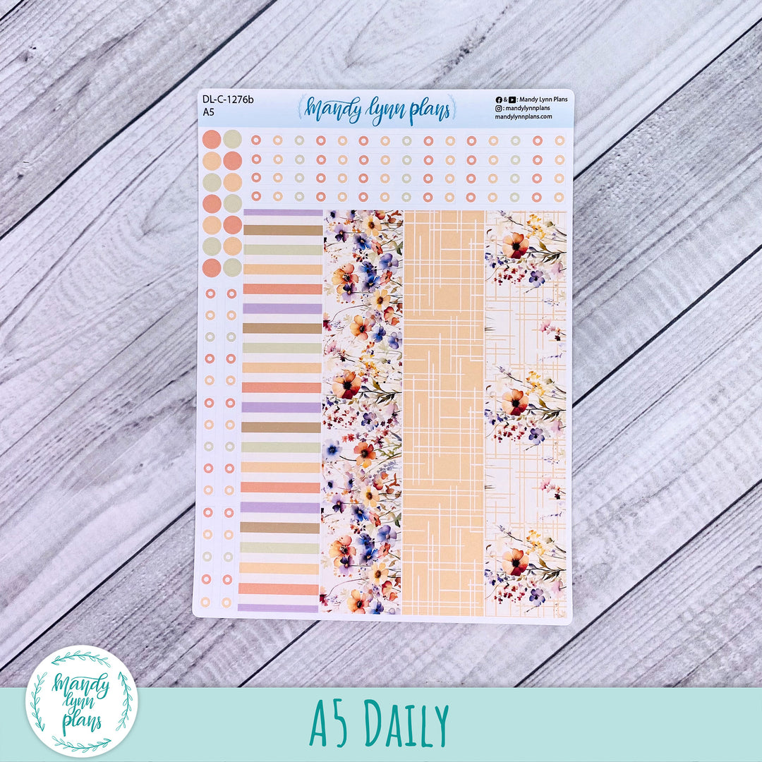 A5 Daily Kit || Rustic Wildflowers || DL-C-1276