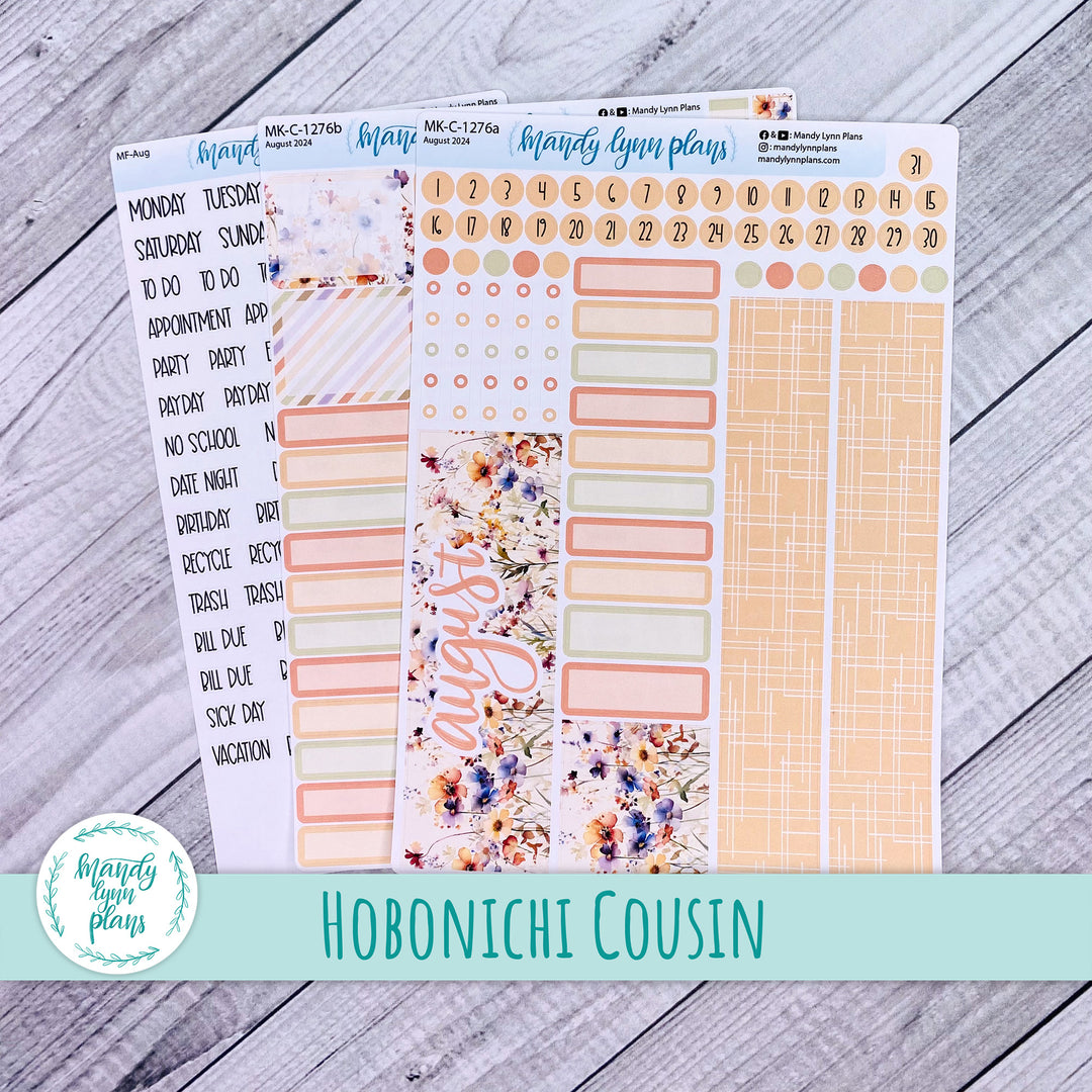 Hobonichi Cousin August 2024 Monthly || Rustic Wildflowers || MK-C-1276