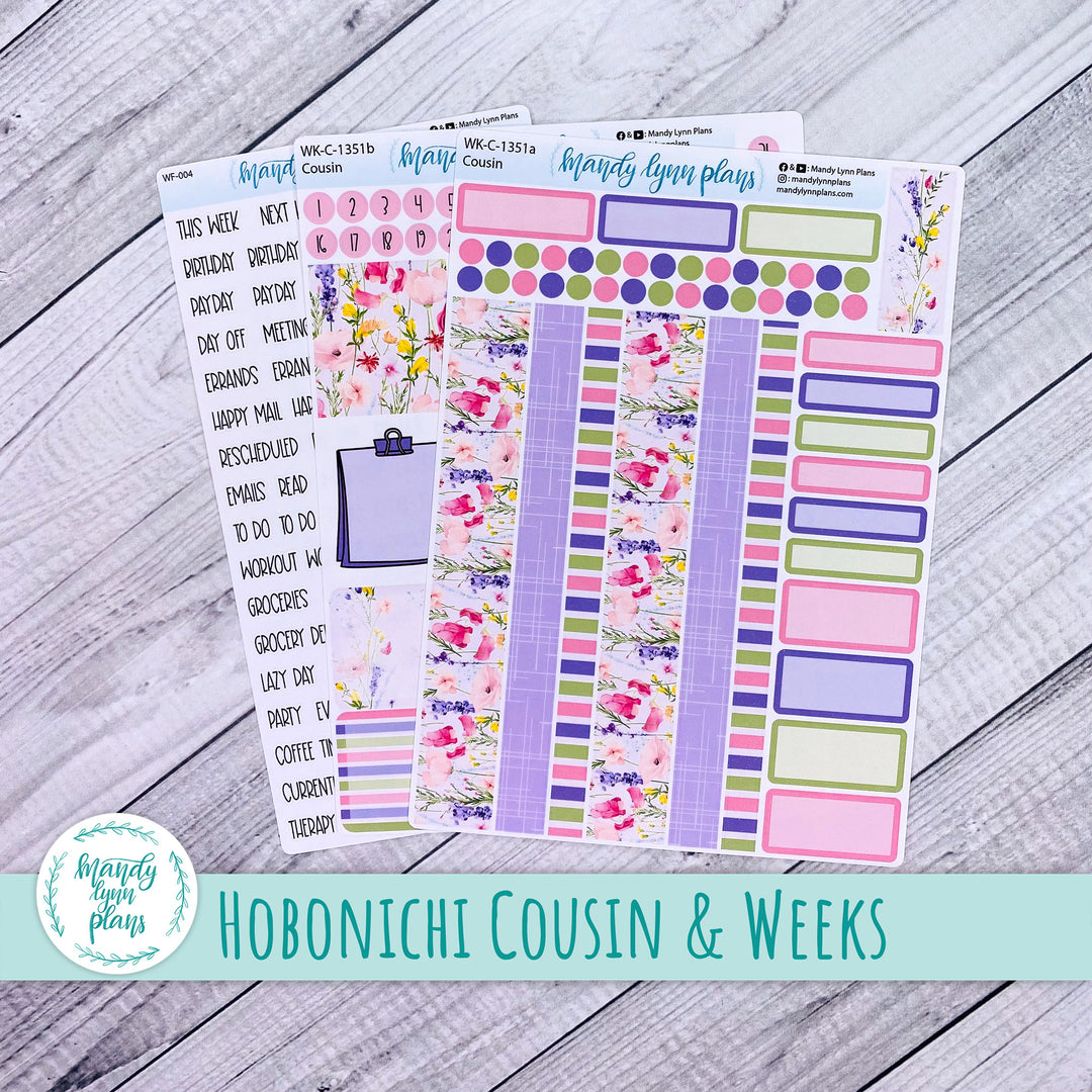 Weekly Kit || Hobonichi Cousin and Weeks || Floral Delight || 351