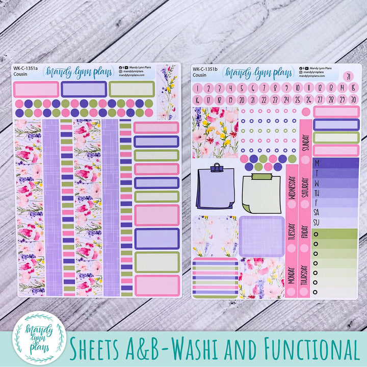 Weekly Kit || Hobonichi Cousin and Weeks || Floral Delight || 351