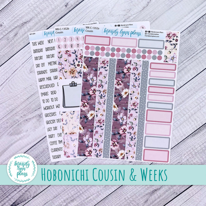 Weekly Kit || Hobonichi Cousin and Weeks || Floral Elegance || 352