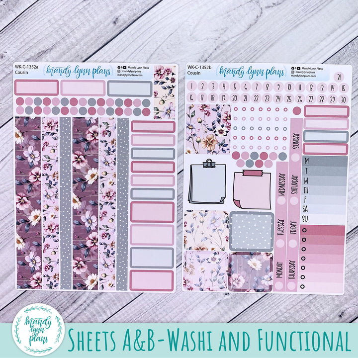 Weekly Kit || Hobonichi Cousin and Weeks || Floral Elegance || 352