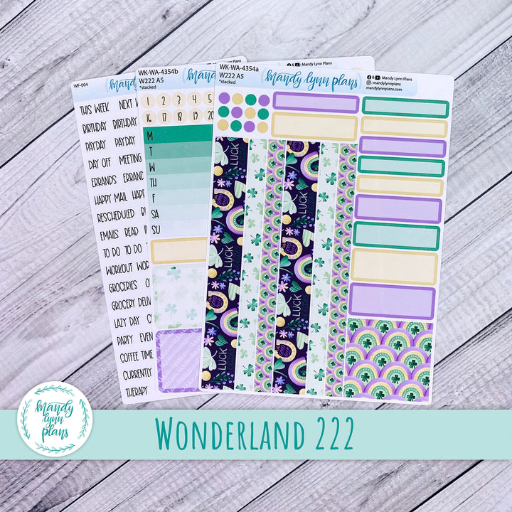 Weekly Kit || Wonderland 222 A5, B6, A6 || Stacked, Unstacked, Horizontal || Happy-Go-Lucky || 354