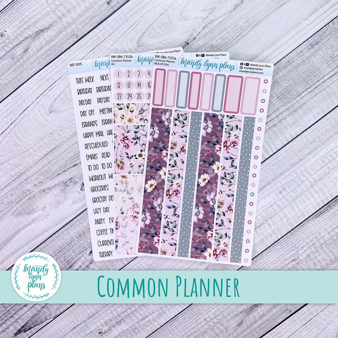 Weekly Kit || Sterling Ink Common Planners || Floral Elegance || 352