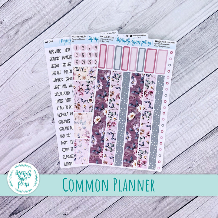 Weekly Kit || Sterling Ink Common Planners || Floral Elegance || 352