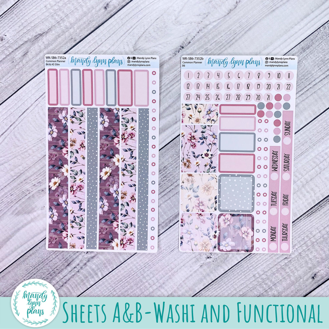 Weekly Kit || Sterling Ink Common Planners || Floral Elegance || 352