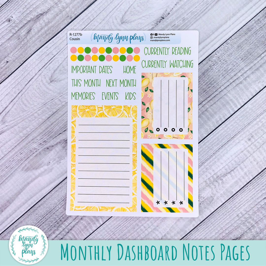 August Hobonichi Cousin Dashboard || Lemons || R-1277