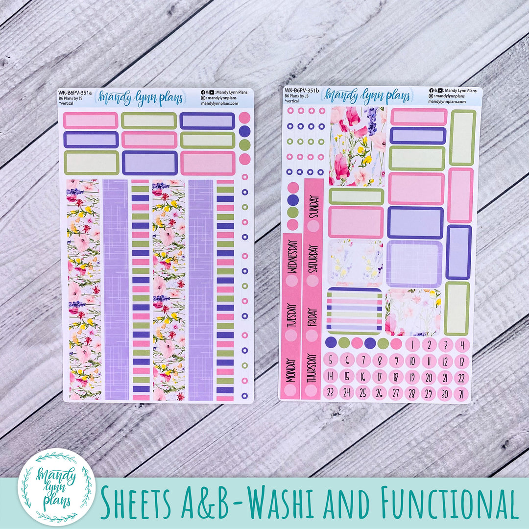 Weekly Kit || A5, B6, A6 Plans by Just Scribble || Floral Delight || 351