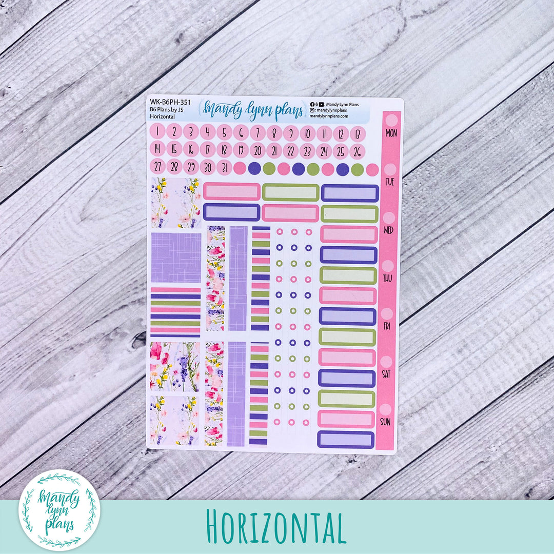 Weekly Kit || A5, B6, A6 Plans by Just Scribble || Floral Delight || 351