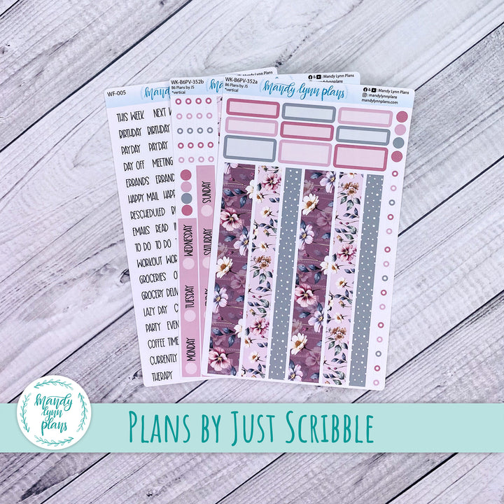 Weekly Kit || A5, B6, A6 Plans by Just Scribble || Floral Elegance || 352