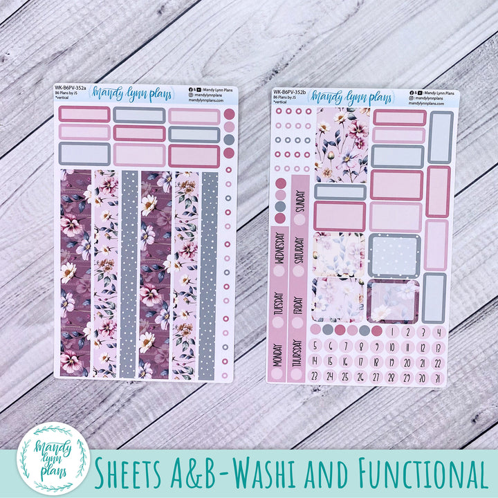 Weekly Kit || A5, B6, A6 Plans by Just Scribble || Floral Elegance || 352