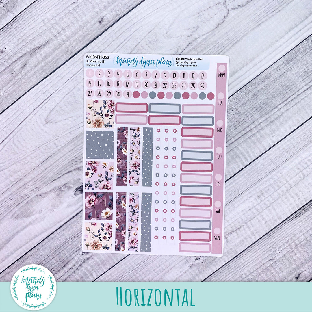 Weekly Kit || A5, B6, A6 Plans by Just Scribble || Floral Elegance || 352
