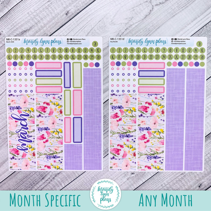 Monthly Kit || Hobonichi Cousin, Weeks, A6 || Floral Delight || 351