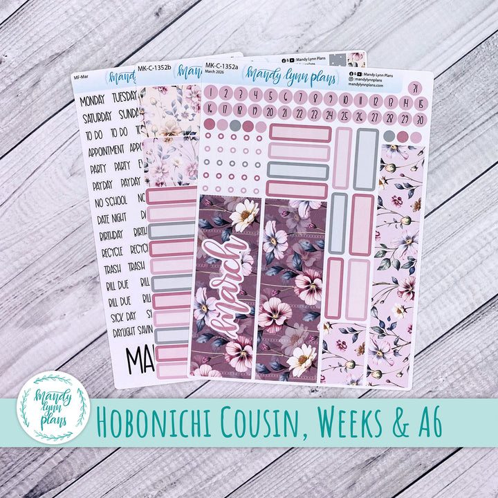 Monthly Kit || Hobonichi Cousin, Weeks, A6 || Floral Elegance || 352