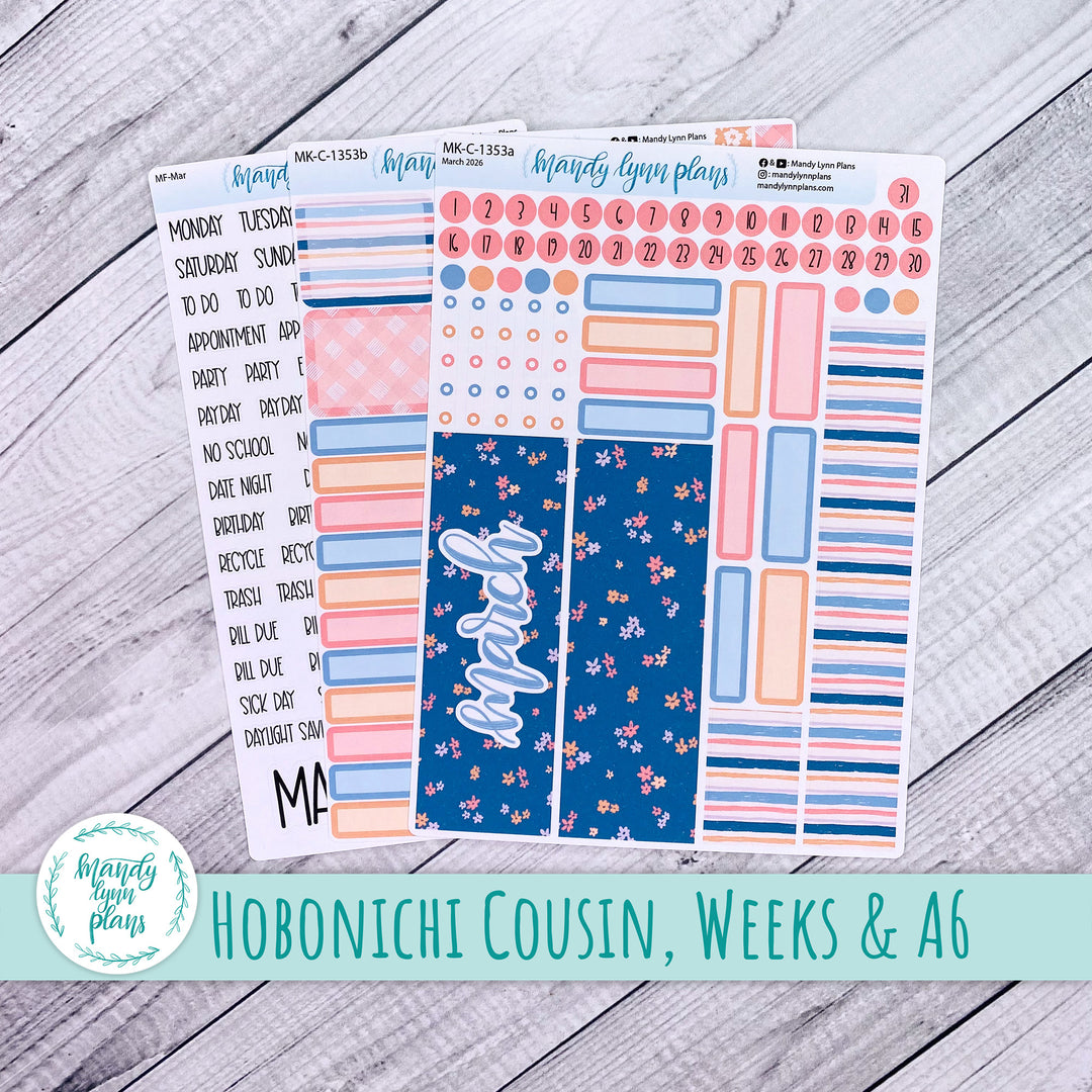 Monthly Kit || Hobonichi Cousin, Weeks, A6 || Springtime Motifs || 353