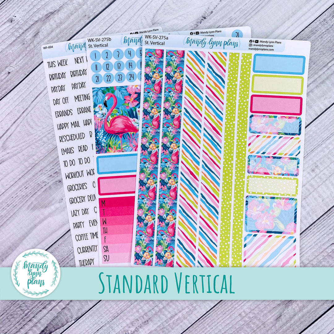 Standard Vertical Weekly Kit || Flamingos || WK-SV-275