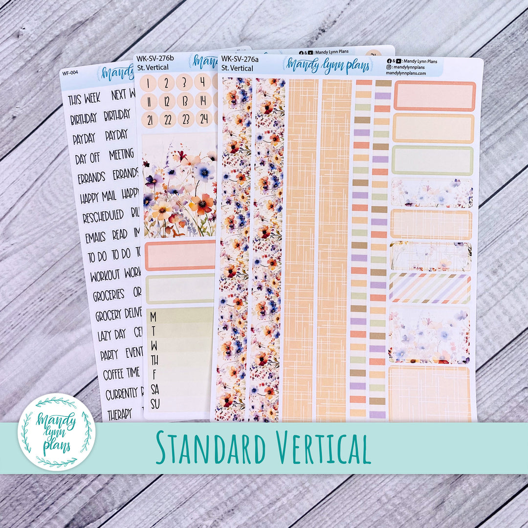 Standard Vertical Weekly Kit || Rustic Wildflowers || WK-SV-276