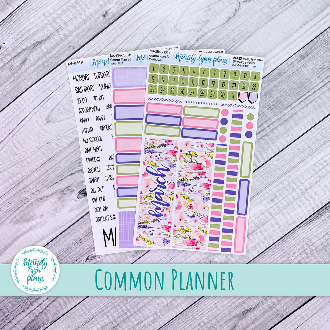 Monthly Kit || Sterling Ink A5, A5 Slim, B6, B6 Slim, N1, N2 Common Planner || Floral Delight || 351