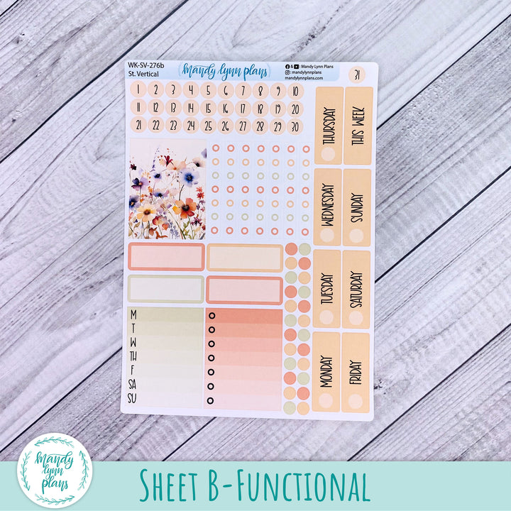 Standard Vertical Weekly Kit || Rustic Wildflowers || WK-SV-276