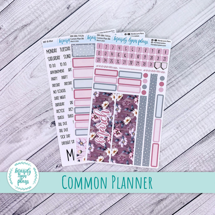 Monthly Kit || Sterling Ink A5, A5 Slim, B6, B6 Slim, N1, N2 Common Planner || Floral Elegance || 352