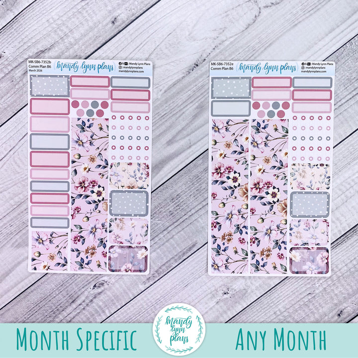 Monthly Kit || Sterling Ink A5, A5 Slim, B6, B6 Slim, N1, N2 Common Planner || Floral Elegance || 352