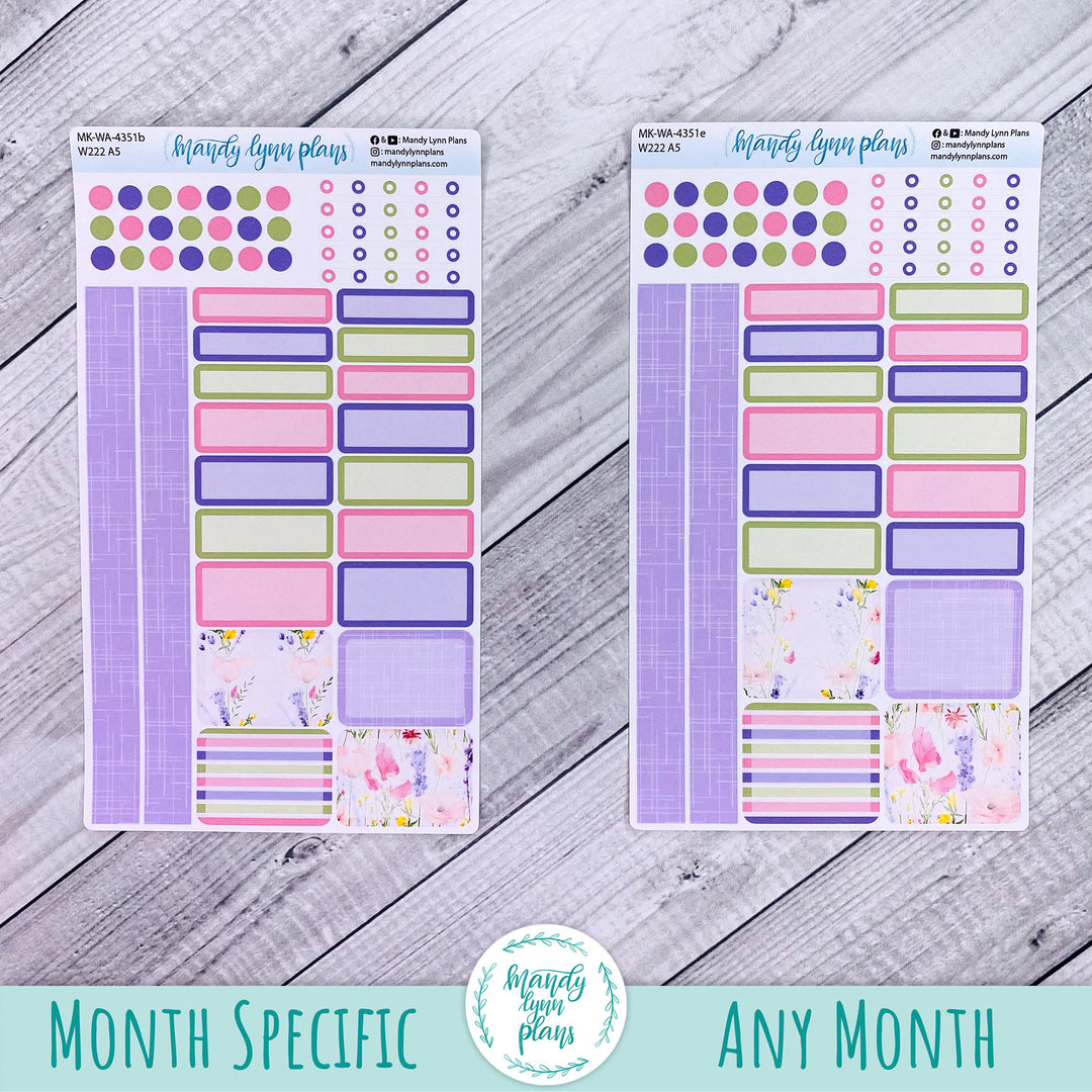 Monthly Kit || Wonderland 222 A5, B6, A6 || Floral Delight || 351