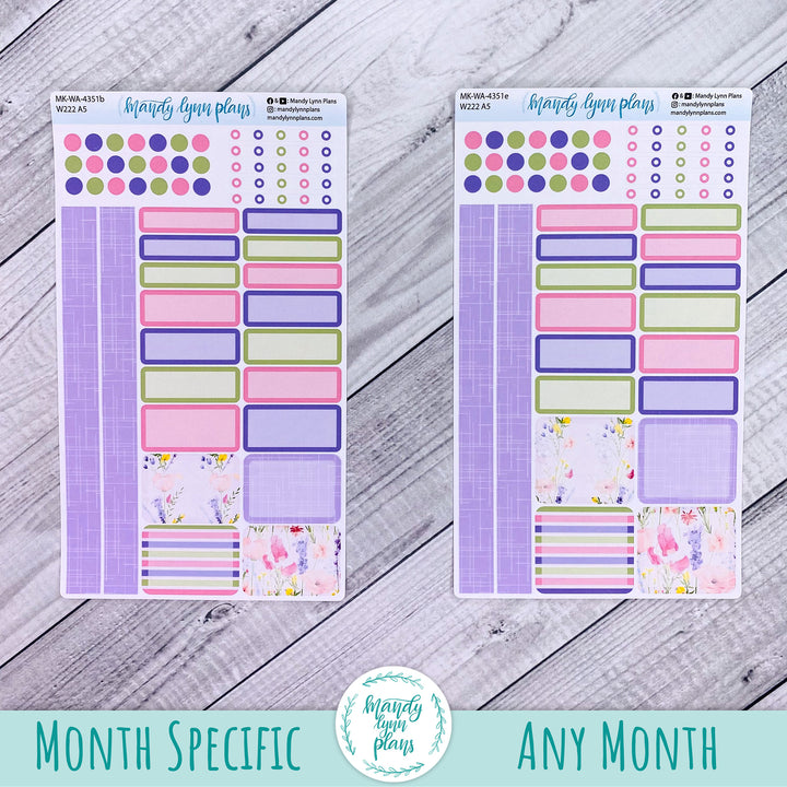 Monthly Kit || Wonderland 222 A5, B6, A6 || Floral Delight || 351