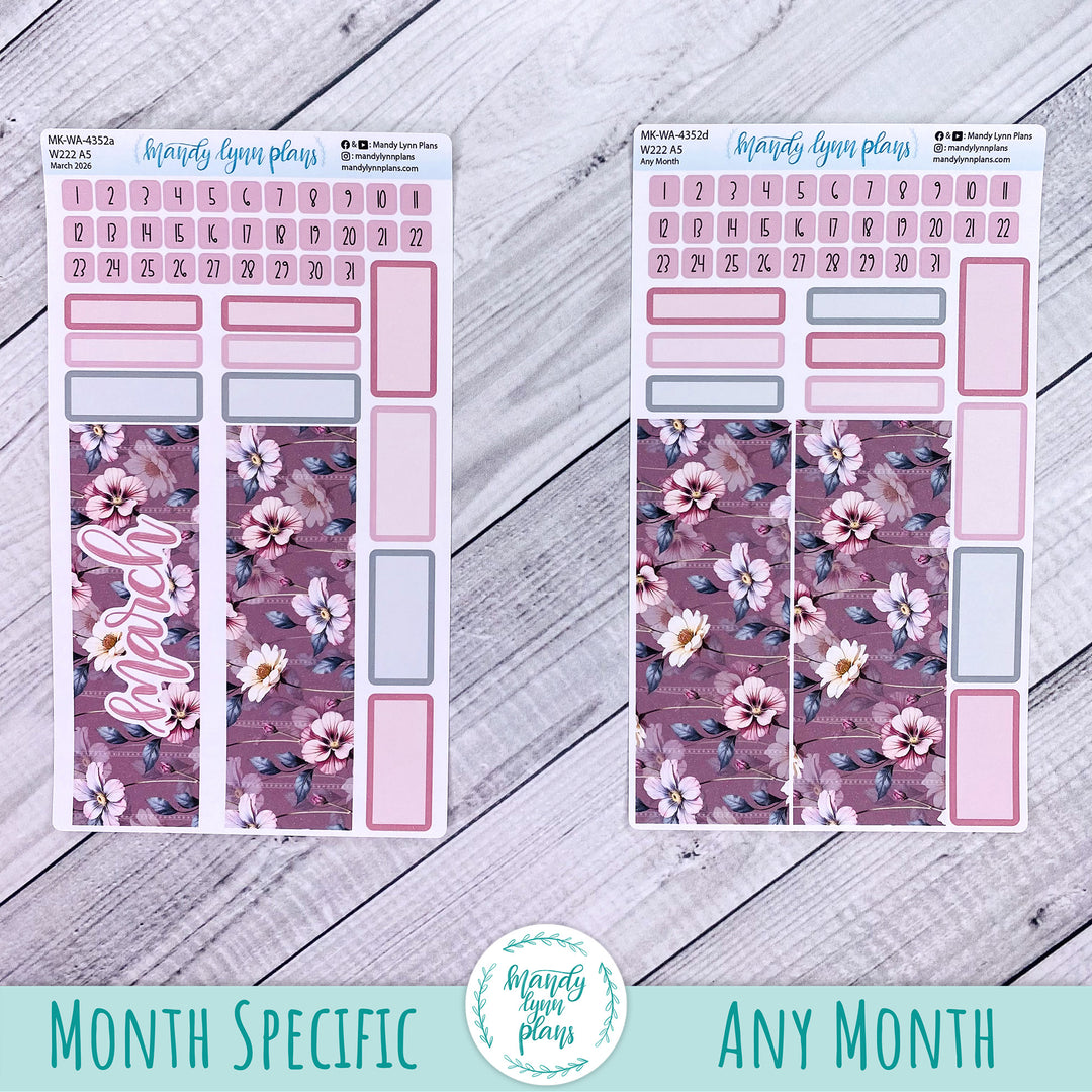 Monthly Kit || Wonderland 222 A5, B6, A6 || Floral Elegance || 352