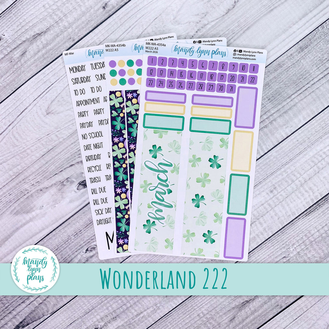 Monthly Kit || Wonderland 222 A5, B6, A6 || Happy-Go-Lucky || 354